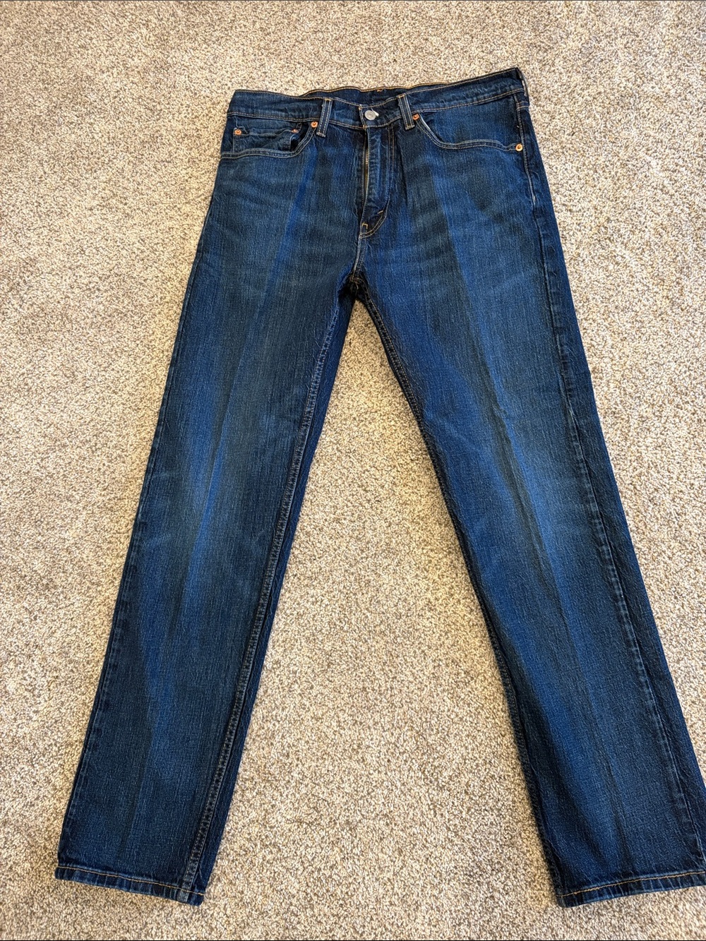 Levi's Men’s 505 Indigo Straight-Leg Jeans 34 waist 32 inseam